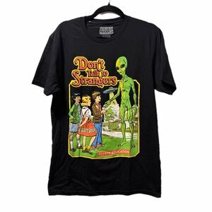 Steven Rhodes teeshirt dont talk to strangers alien cotton